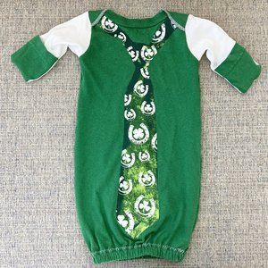 St Patrick's Day Handmade newborn gown vintage t shirt baby sleep sack